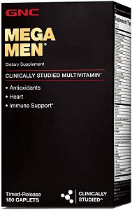 MEGA MEN TIMED-RELEASE COM 180 CAPLETS DA GNC - IMPORTADO DOS ESTADOS UNIDOS A PRONTA ENTREGA NO BRASIL