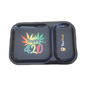 Bandeja dupla de metal Cannabis