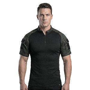 Combat Shirt Curta Black Cammo