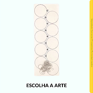 Kit Chaveiro Círculo MDF 3MM - 10 unidades