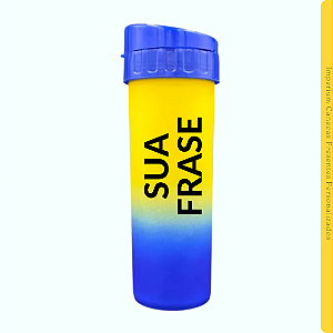 Garrafa Bicolor Azul-Amarelo 450ml