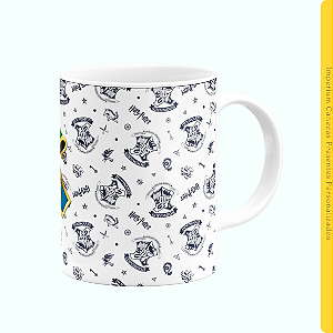 Caneca Branca Lisa 325ml - Hogwarts
