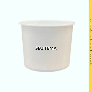 Balde de Pipoca Branco 1,5L