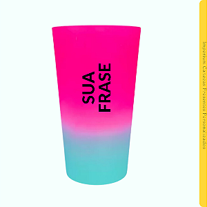Copo Acrílico Bicolor Tifanny-Rosa 550ml