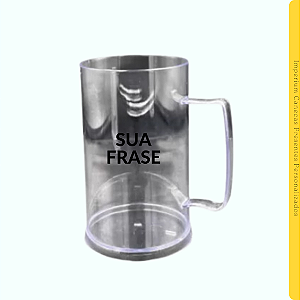 Caneco Chopp Acrílico Transparente 500ml