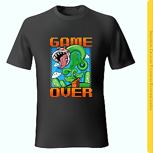 Camiseta Preta - Game Over