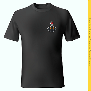 Camiseta Preta - Controle Atari