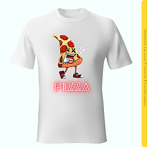 Camiseta Branca - Love Pizza