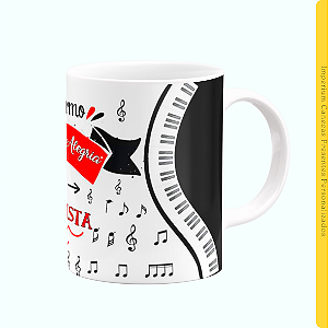 Caneca Branca Lisa 325ml - Musicista
