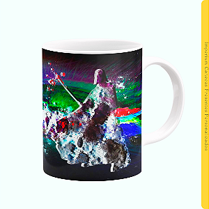 Caneca Branca Lisa 325ml - Star Wars , A Força