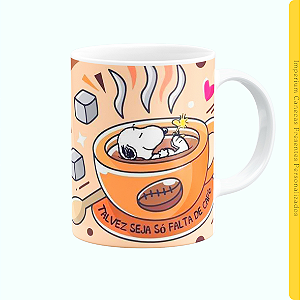 Caneca Branca Lisa 325ml - Talvez Seja Só Falta de Café