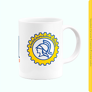 Caneca Branca Lisa 325ml - Engenharia Civil