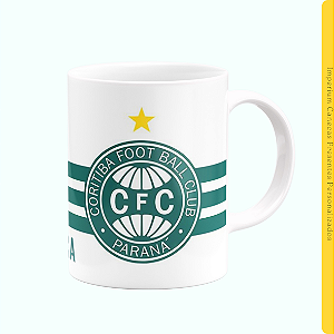 Caneca Branca Lisa 325ml - Coritiba