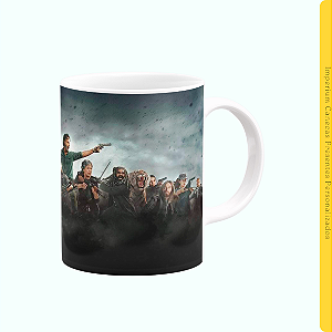 Caneca Branca Lisa 325ml - The Walking Dead