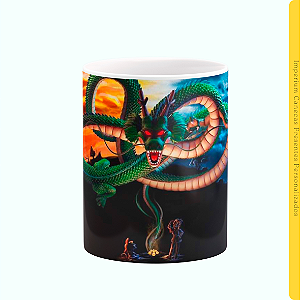 Caneca Branca Lisa 325ml - Dragon Ball Z