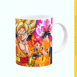 Caneca Branca Lisa 325ml - Dragon Ball Z