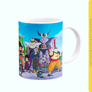 Caneca Branca Lisa 325ml - Dragon Ball Z