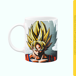 Caneca Branca Lisa 325ml - Dragon Ball Z