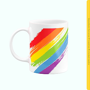 Caneca Branca Lisa 325ml - Justa Toda Forma de Amor