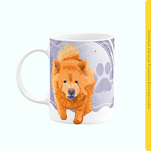 Caneca Branca Lisa 325ml - Eu Tenho Um Amigo de Quatro Patas