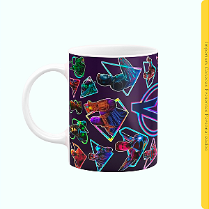 Caneca Branca Lisa 325ml - Avengers