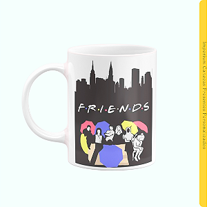 Caneca Branca Lisa 325ml - Friends