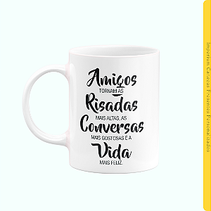 Caneca Branca Lisa 325ml - Happy Birthday