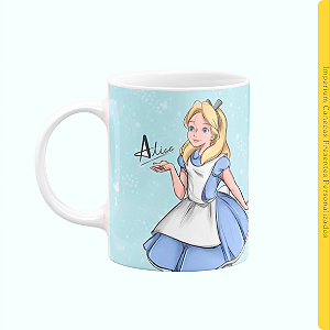 Caneca Branca Lisa 325ml - Alice