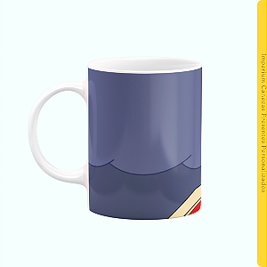 Caneca Branca Lisa 325ml - Natal Homer