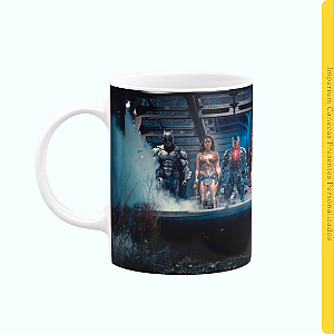 Caneca Branca Lisa 325ml - Personagens DC