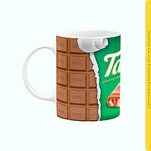 Caneca Branca Lisa 325ml - Você tem o Talento (Fundo Verde)