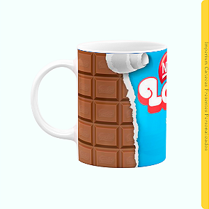 Caneca Branca Lisa 325ml - Lollo, Louco Por Você