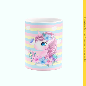 Caneca Branca Lisa 325ml - Unicórnio