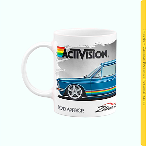 Caneca Branca Lisa 325ml - Brasília Azul