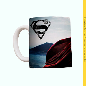 Caneca Branca Lisa 325ml -  Super-Man