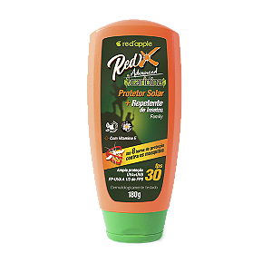 Protetor Solar FPS 30 + Repelente de Insetos Advanced Red X