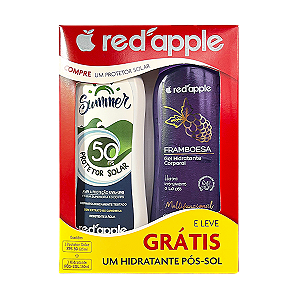 Kit Protetor + Hidratante pós-sol Framboesa