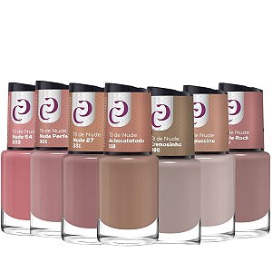 Kit Esmaltes Nude Cremoso cores  Diferentes 10ml Cora