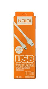 Cabo de Dados e Carga Rápido Kaidi KD-307S 1m Micro USB V8