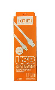 Cabo de Dados e Carga Rápido Kaidi KD-307A 1m Lightning para iPhone