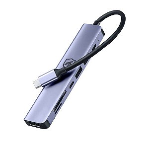 Adaptador Multifuncional 6 em 1 - HDMI/USB-C/HUB USB 3.0 - Gshield