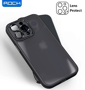 Capa Guard Lens Protect Rock Preta para iPhone 14 Pro Max