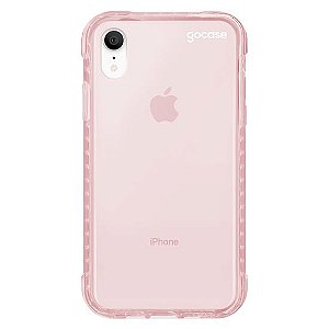 Capa Gocase Clear Glitter Rosa Para iPhone Xr