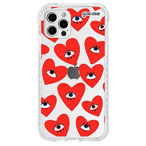 Capa Gocase Heart Rolling Eyes Para iPhone 12/12 Pro