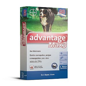 Advantage Max3 4,0ml para Cães Acima de 25Kg