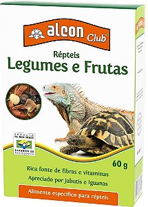 Alcon Répteis Jabuti e Iguana Legumes e Frutas 60g