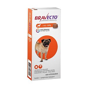 Bravecto 250mg para Cães de 4,5 a 10Kg