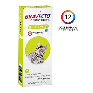 Bravecto Transdermal 112,5mg para Gatos de 1,2 a 2,8Kg