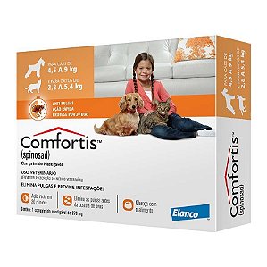 Comfortis 270mg Para Cães de 4,5 a 9Kg e Gatos de 2,8 s 5,4Kg