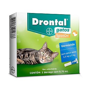 Drontal Spot On 0,7ml para Gatos de 2,5 a 5Kg